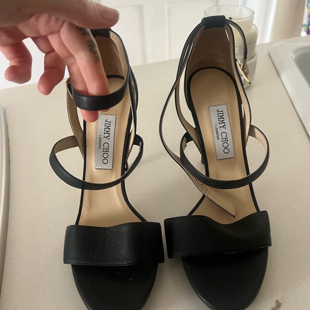Jimmy Choo Black Strappy Heels